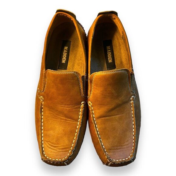 Madden Mens Driving Loafers Shoes Size 8 M Tan Slip on Casual - Picture 2 of 12